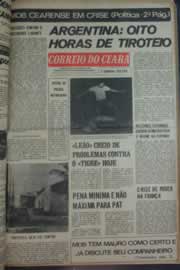 Página do jornal Correio do Ceará de março de 1976