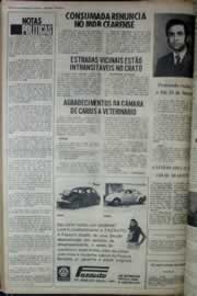 Página do jornal Correio do Ceará de março de 1976