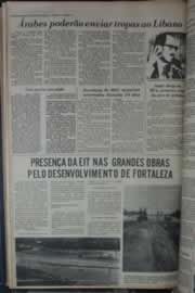 Página do jornal Correio do Ceará de março de 1976