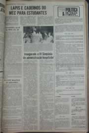 Página do jornal Correio do Ceará de abril de 1976