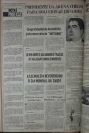 Página do jornal Correio do Ceará de abril de 1976