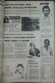 Página do jornal Correio do Ceará de abril de 1976