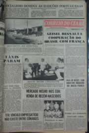 Página do jornal Correio do Ceará de abril de 1976
