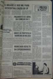Página do jornal Correio do Ceará de abril de 1976