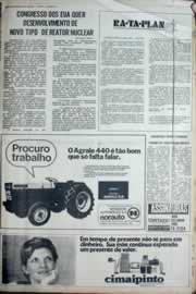 Página do jornal Correio do Ceará de maio de 1976