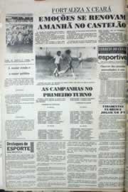 Página do jornal Correio do Ceará de maio de 1976