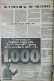 Página do jornal Correio do Ceará de maio de 1976