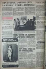 Página do jornal Correio do Ceará de maio de 1976