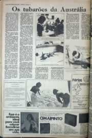 Página do jornal Correio do Ceará de maio de 1976