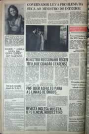 Página do jornal Correio do Ceará de maio de 1976