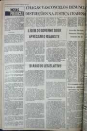 Página do jornal Correio do Ceará de maio de 1976