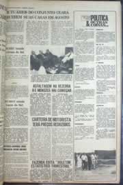 Página do jornal Correio do Ceará de maio de 1976