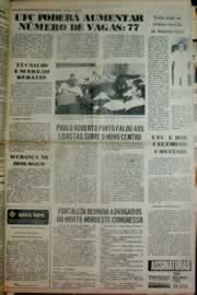 Página do jornal Correio do Ceará de junho de 1976