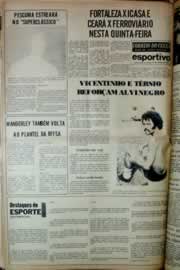 Página do jornal Correio do Ceará de junho de 1976