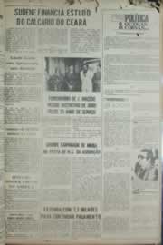 Página do jornal Correio do Ceará de agosto de 1976