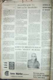 Página do jornal Correio do Ceará de agosto de 1976