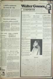 Página do jornal Correio do Ceará de agosto de 1976