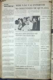 Página do jornal Correio do Ceará de agosto de 1976