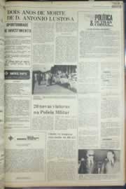 Página do jornal Correio do Ceará de agosto de 1976