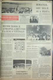 Página do jornal Correio do Ceará de agosto de 1976