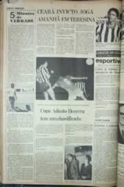 Página do jornal Correio do Ceará de agosto de 1976