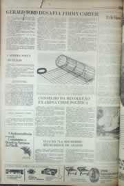 Página do jornal Correio do Ceará de agosto de 1976