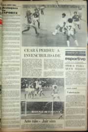 Página do jornal Correio do Ceará de agosto de 1976