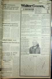 Página do jornal Correio do Ceará de agosto de 1976