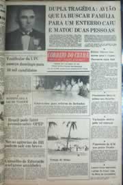 Página do jornal Correio do Ceará de janeiro de 1977