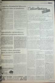 Página do jornal Correio do Ceará de janeiro de 1977