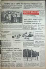 Página do jornal Correio do Ceará de janeiro de 1977