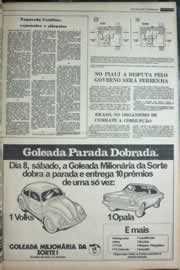 Página do jornal Correio do Ceará de janeiro de 1977