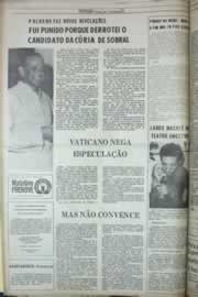 Página do jornal Correio do Ceará de janeiro de 1977