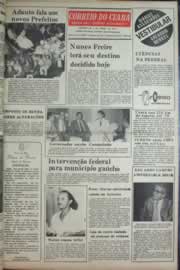 Página do jornal Correio do Ceará de janeiro de 1977