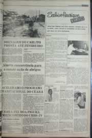 Página do jornal Correio do Ceará de janeiro de 1977