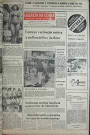Página do jornal Correio do Ceará de janeiro de 1977