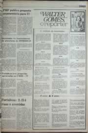 Página do jornal Correio do Ceará de janeiro de 1977