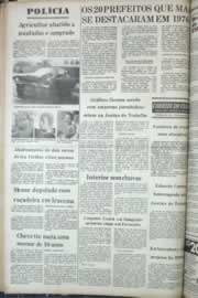 Página do jornal Correio do Ceará de janeiro de 1977
