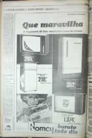 Página do jornal Correio do Ceará de janeiro de 1977