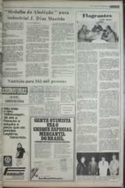 Página do jornal Correio do Ceará de janeiro de 1977