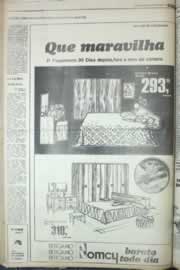 Página do jornal Correio do Ceará de janeiro de 1977