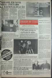 Página do jornal Correio do Ceará de janeiro de 1977