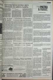 Página do jornal Correio do Ceará de janeiro de 1977