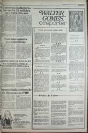 Página do jornal Correio do Ceará de janeiro de 1977