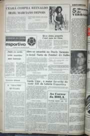Página do jornal Correio do Ceará de janeiro de 1977