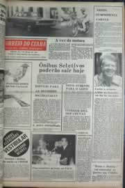 Página do jornal Correio do Ceará de janeiro de 1977