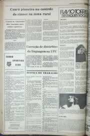 Página do jornal Correio do Ceará de janeiro de 1977