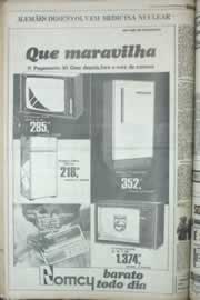 Página do jornal Correio do Ceará de janeiro de 1977