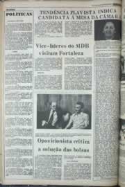 Página do jornal Correio do Ceará de janeiro de 1977