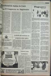 Página do jornal Correio do Ceará de janeiro de 1977